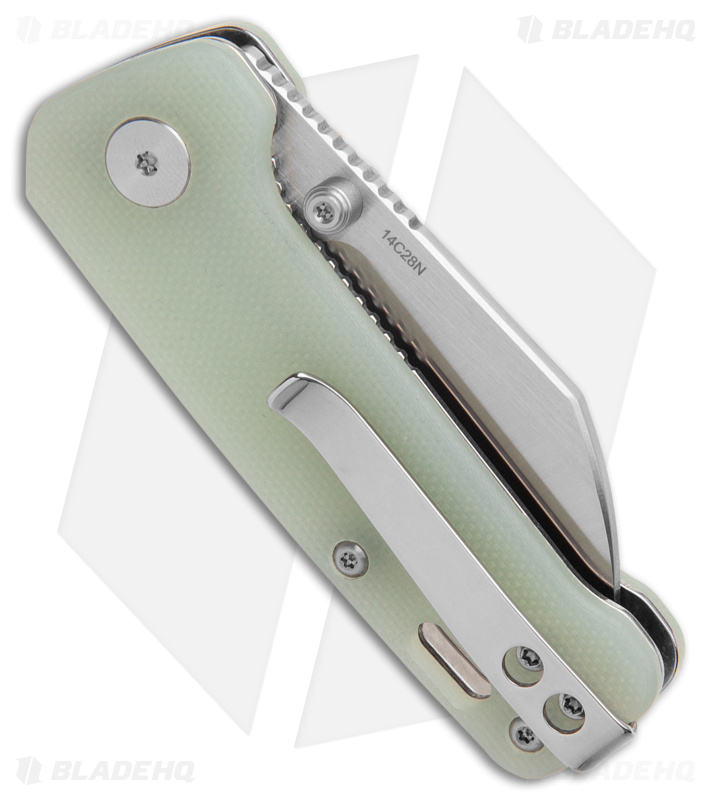 QSP Penguin Mini Liner Lock Knife Jade G-10 (2.25" Satin)