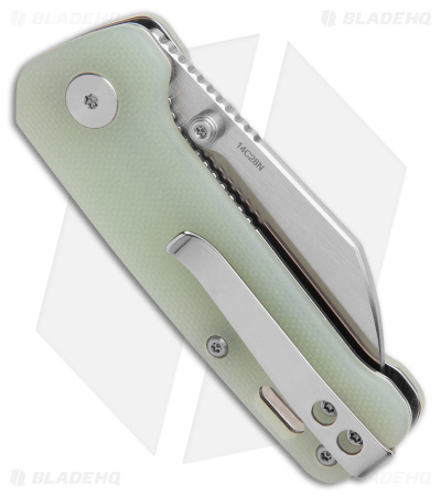 QSP Penguin Mini Liner Lock Knife Jade G-10 (2.25" Satin)
