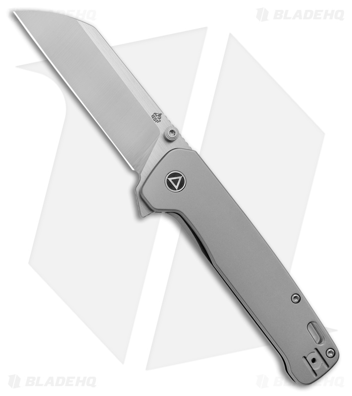 QSP Penguin Plus Frame Lock Knife Bead Blasted Titanium (3.38" Satin)