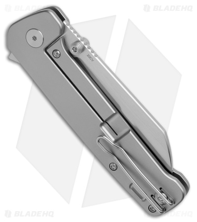 QSP Penguin Plus Frame Lock Knife Bead Blasted Titanium (3.38" Satin)