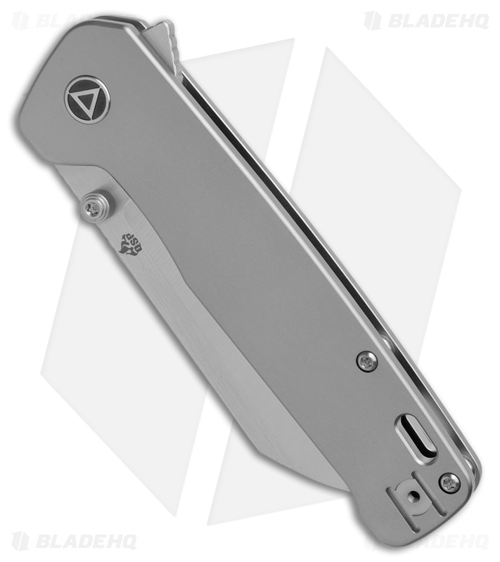 QSP Penguin Plus Frame Lock Knife Bead Blasted Titanium (3.38" Satin)