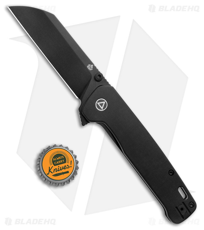 QSP Penguin Plus Frame Lock Knife Black Titanium (3.38" BW)