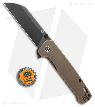 QSP Penguin Plus Frame Lock Knife Bronzed Titanium (3.38" BW)