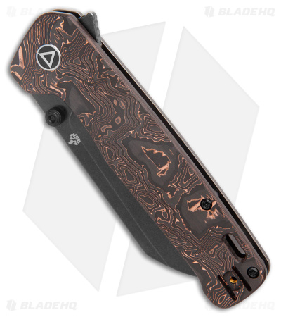 QSP Penguin Plus Frame Lock Knife Copper Foil Carbon Fiber/Titanium (3.38" BW)