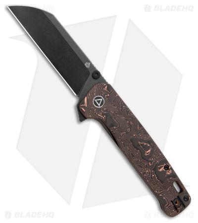 QSP Penguin Plus Frame Lock Knife Copper Foil Carbon Fiber/Titanium (3.38" BW)