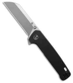 QSP Penguin Plus Frame Lock Knife Black Titanium (3.38" Satin)