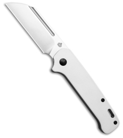 QSP Penguin Sheepsfoot Slip Joint Knife White G-10 (3.25" Satin)