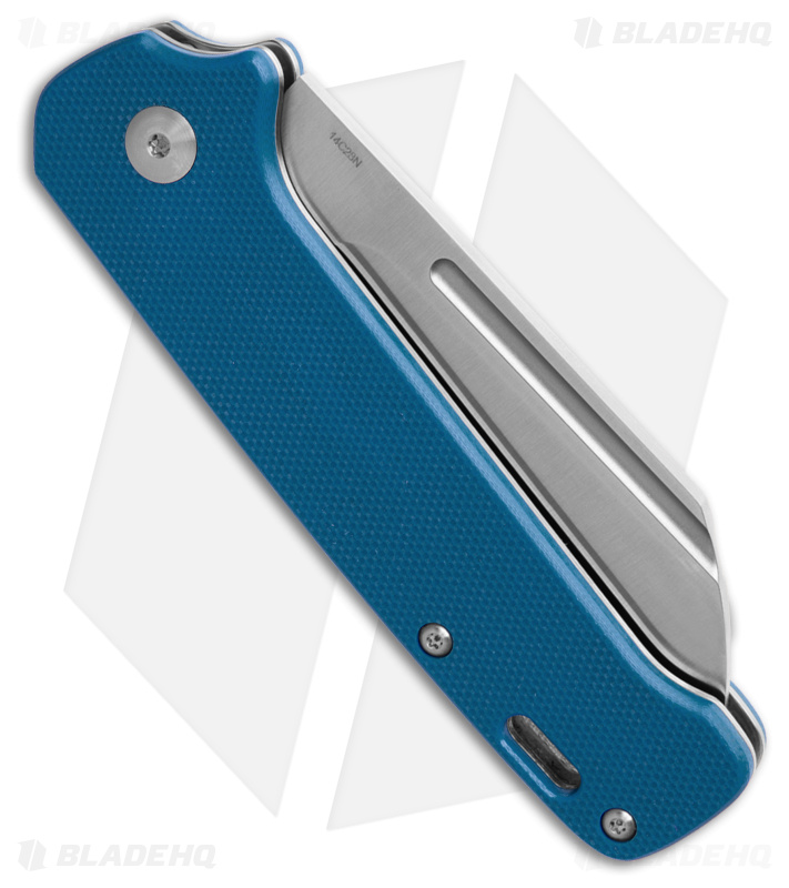 QSP Penguin Sheepsfoot Slip Joint Knife Blue G-10 (3.25" Satin)