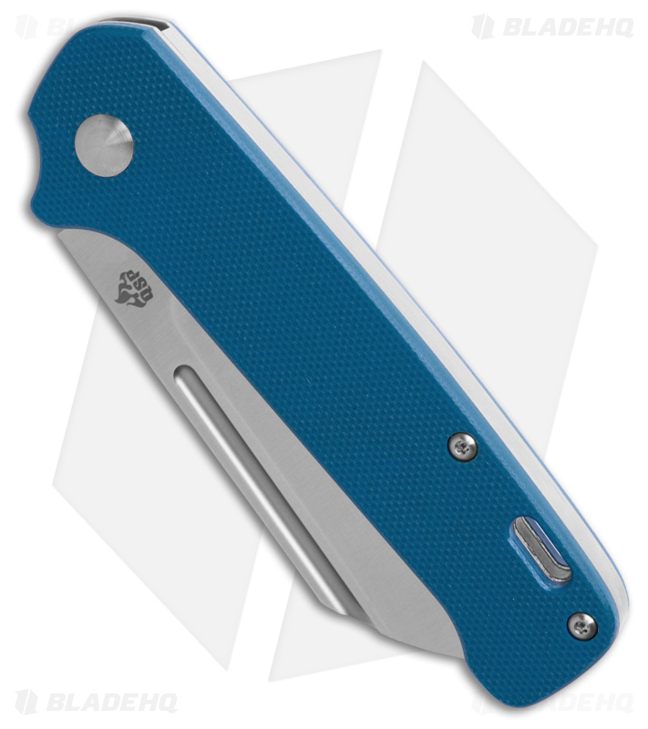 QSP Penguin Sheepsfoot Slip Joint Knife Blue G-10 (3.25" Satin)