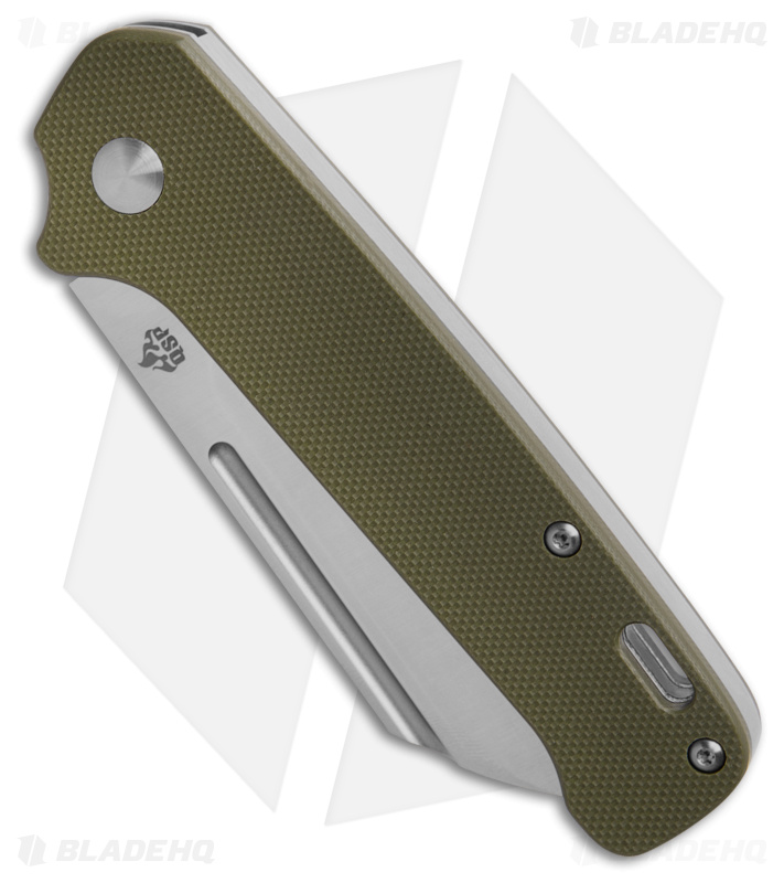 QSP Penguin Sheepsfoot Slip Joint Knife Green G-10 (3.25" Satin)
