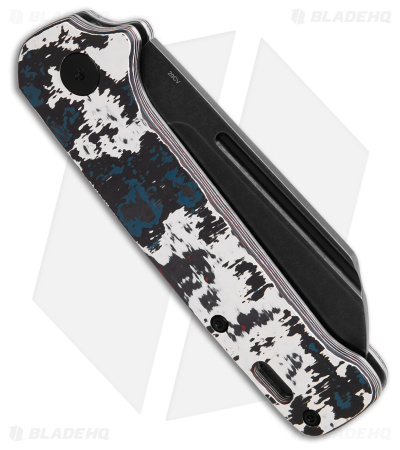 QSP Penguin Slip Joint Knife Black/Red/White/Blue Fat Carbon (3.25" Black SW)