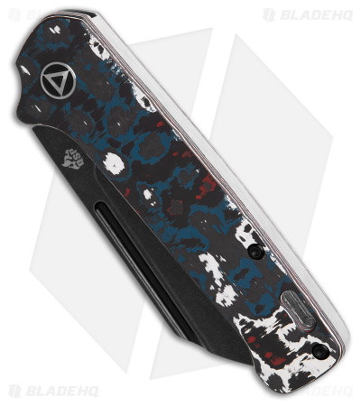 QSP Penguin Slip Joint Knife Black/Red/White/Blue Fat Carbon (3.25" Black SW)