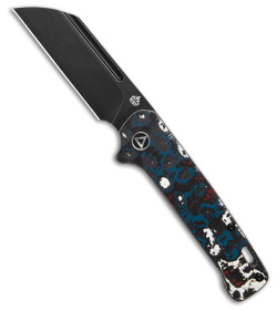 QSP Penguin Slip Joint Knife Black/Red/White/Blue Fat Carbon (3.25" Black SW)