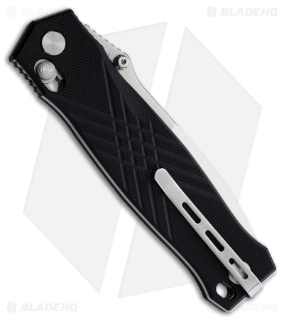 Real Steel Muninn Crossbar Lock Knife Black G-10 ( 3.6" Satin) RS7751BS