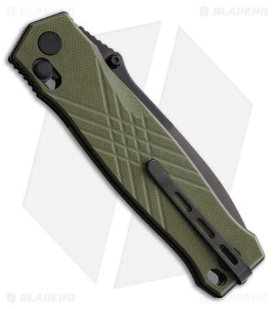 Real Steel Muninn Crossbar Lock Knife OD Green G-10 (3.6" Black) RS7752GB