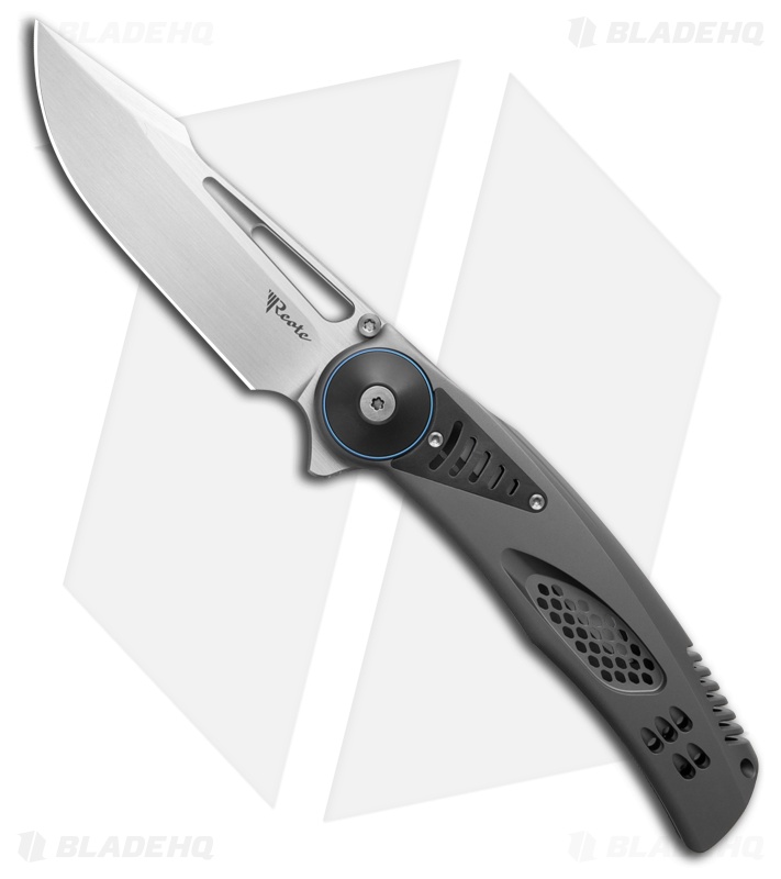 Reate GTR Knife Bead Blast Ti w/ Zirconium Inlay Satin