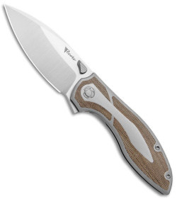 Reate Iron Framelock Brown (3.25" Satin M390)