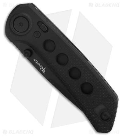 Reate PL-XT Drop Point Pivot Lock Knife Black Micarta/G-10 (3" Black Nitro-V)