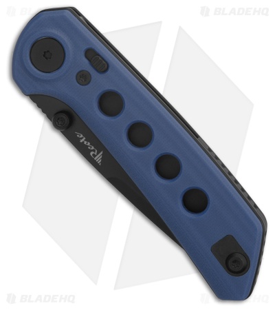 Reate PL-XT Drop Point Pivot Lock Knife Blue G-10 (3" Black Nitro-V)