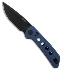 Reate PL-XT Drop Point Pivot Lock Knife Blue G-10 (3" Black Nitro-V)