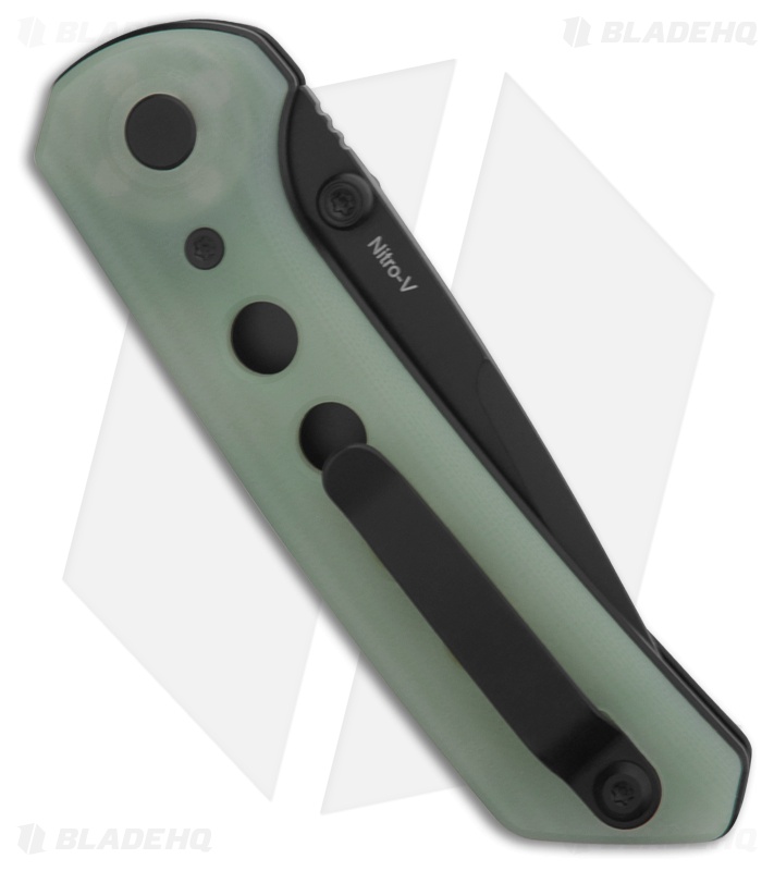 Reate PL-XT Drop Point Pivot Lock Knife Jade G-10 (3" Black Nitro-V)