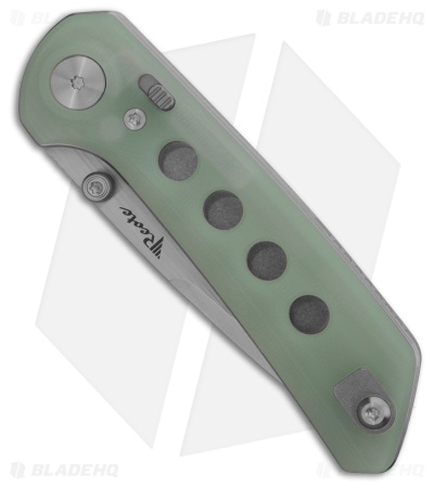 Reate PL-XT Drop Point Pivot Lock Knife Jade G-10 (3" Stonewash Nitro-V)