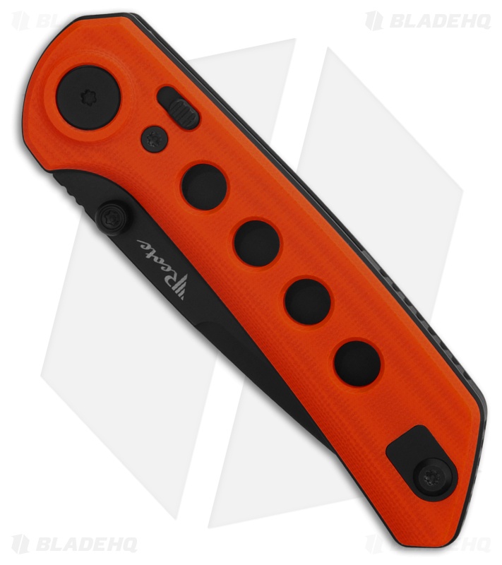 Reate PL-XT Drop Point Pivot Lock Knife Orange G-10 (3" Black Nitro-V)