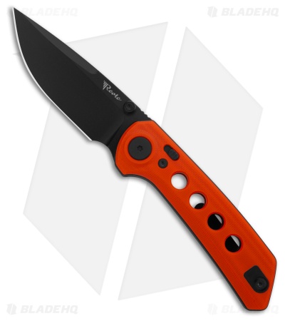 Reate PL-XT Drop Point Pivot Lock Knife Orange G-10 (3" Black Nitro-V)