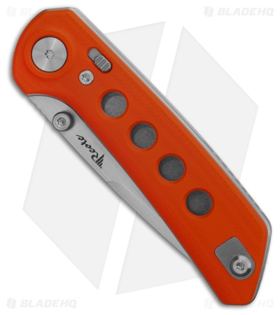 Reate PL-XT Drop Point Pivot Lock Knife Orange G-10 (3" Stonewash Nitro-V)
