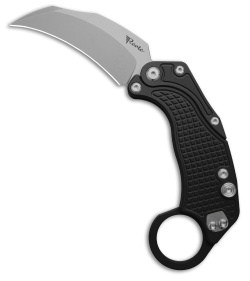 Reate EXO-K Gravity Karambit Button Lock Knife Black Aluminum (3.1" Stonewash)