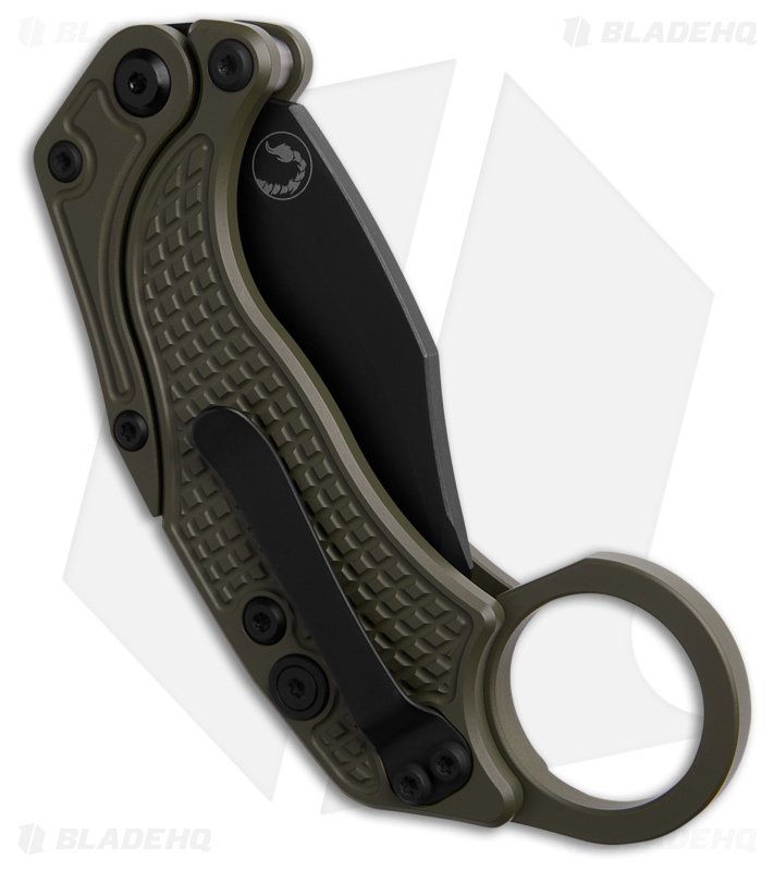 Reate EXO-K Karambit Gravity Knife Green (BLK) - Blade HQ