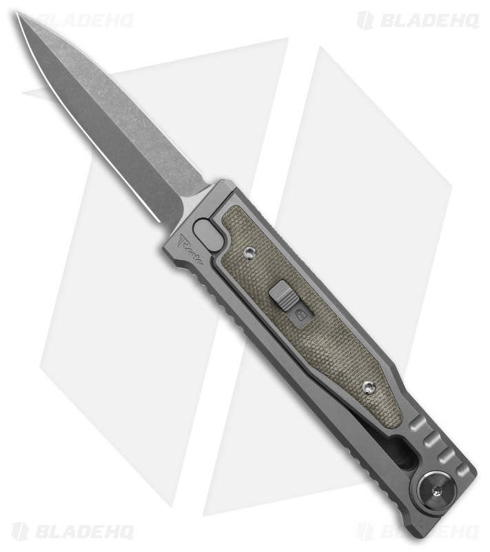 Reate EXO-M DE Grav Knife Green Mic/TI (2.95
