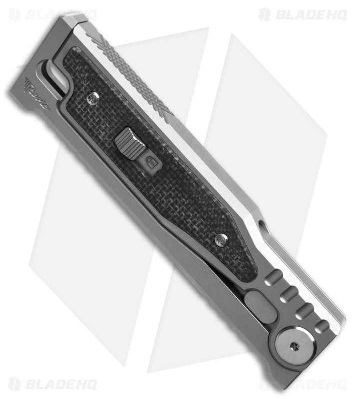 Reate EXO-M Double Edge Gravity Knife Titanium/Black Micarta (2.95" SW)