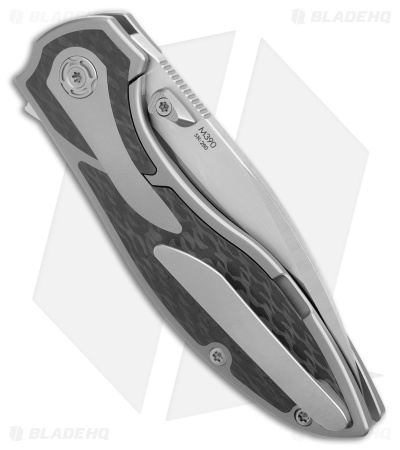 Reate Iron Frame Lock Knife Titanium/Black Carbon Fiber (3.25" Satin)