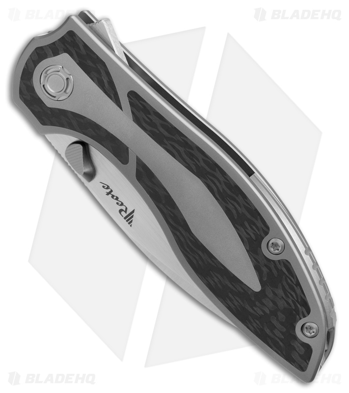 Reate Iron Frame Lock Knife Titanium/Black Carbon Fiber (3.25" Satin)