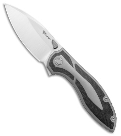 Reate Iron Frame Lock Knife Titanium/Black Carbon Fiber (3.25" Satin)