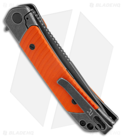 REVO Duo Drop Point Frame Lock Knife w/Aux Cutter Orange G-10 (3.1" BSW)