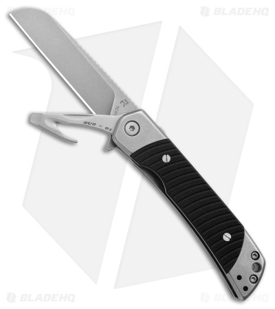 Revo Duo Sheepsfoot Frame Lock Knife w/Aux Cutter Black G-10 (3.1" BSW)