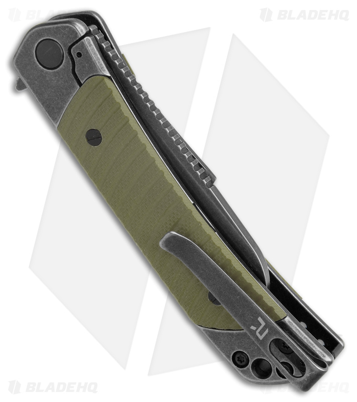 Revo Duo Sheepsfoot Frame Lock Knife w/Aux Cutter Green G-10/Black SW (3.1" BSW)