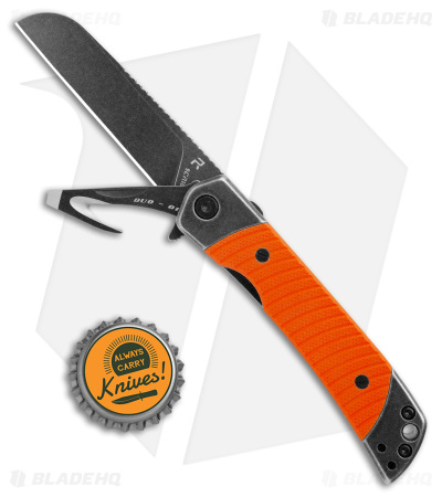 Revo Duo Sheepsfoot Frame Lock Knife w/Aux Cutter Orange G-10 (3.1" BSW)