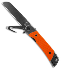 Revo Duo Sheepsfoot Frame Lock Knife w/Aux Cutter Orange G-10 (3.1" BSW)