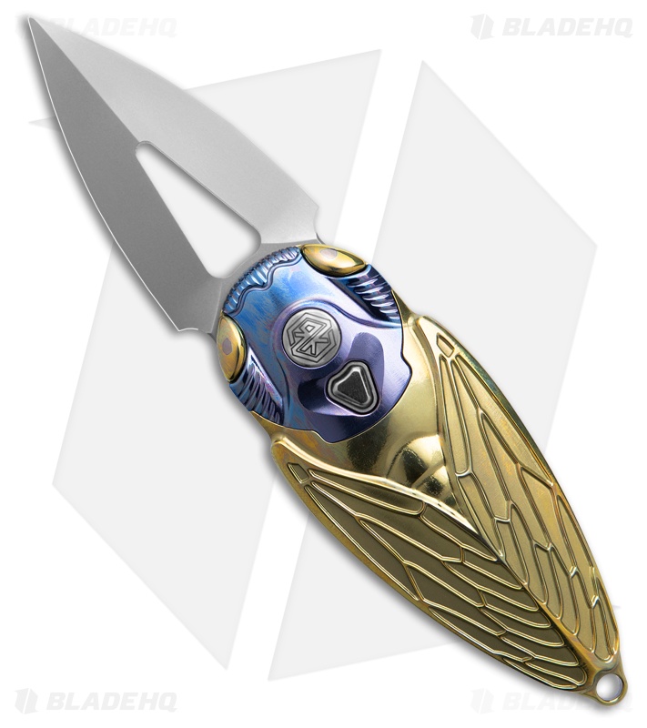 Rike Knife Cicada Gold Titanium + Spear Point M390