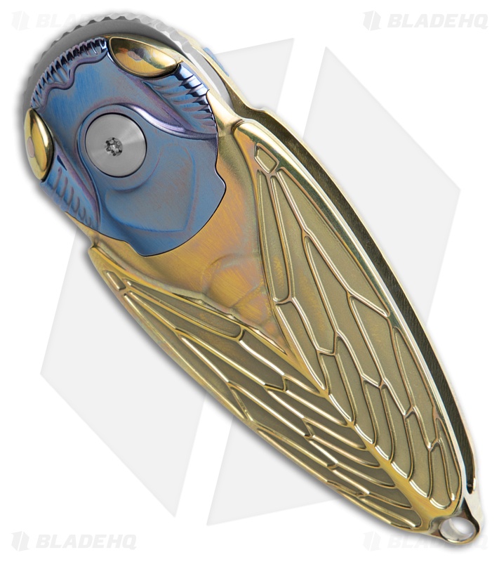 キハダ　sar Rike Knife Cicada Gold Titanium + Spear Point M390