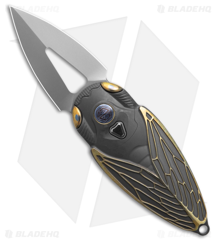 Rike Knife Cicada Gray/Gold Titanium + Spear Point M390