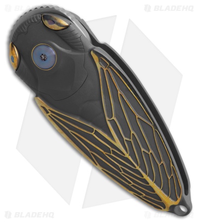 Rike Knife Cicada Button Lock Knife Titanium (1.9" Bead Blast)