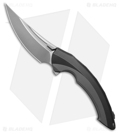 Rike Knife Lamella Liner Lock Knife Titanium | Dark Gray Back Shell (3.9" BB)
