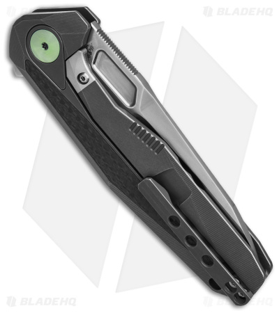 Rike Knife Thor1 Integral Framelock Flipper Carbon Fiber/Ti (3.75" Bead Blast)