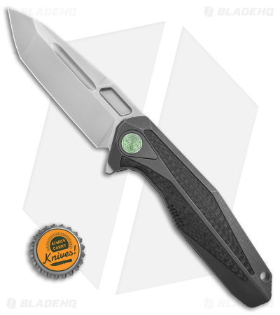 Rike Knife Thor1 Integral Framelock Flipper Carbon Fiber/Ti (3.75" Bead Blast)