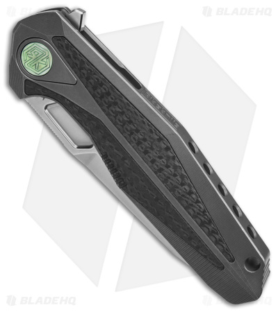 Rike Knife Thor1 Integral Framelock Flipper Carbon Fiber/Ti (3.75" Bead Blast)