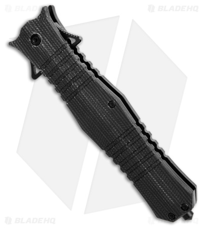 Schrade Infiltrate Liner Lock Knife Gray Micarta(3.75" Black Serr)